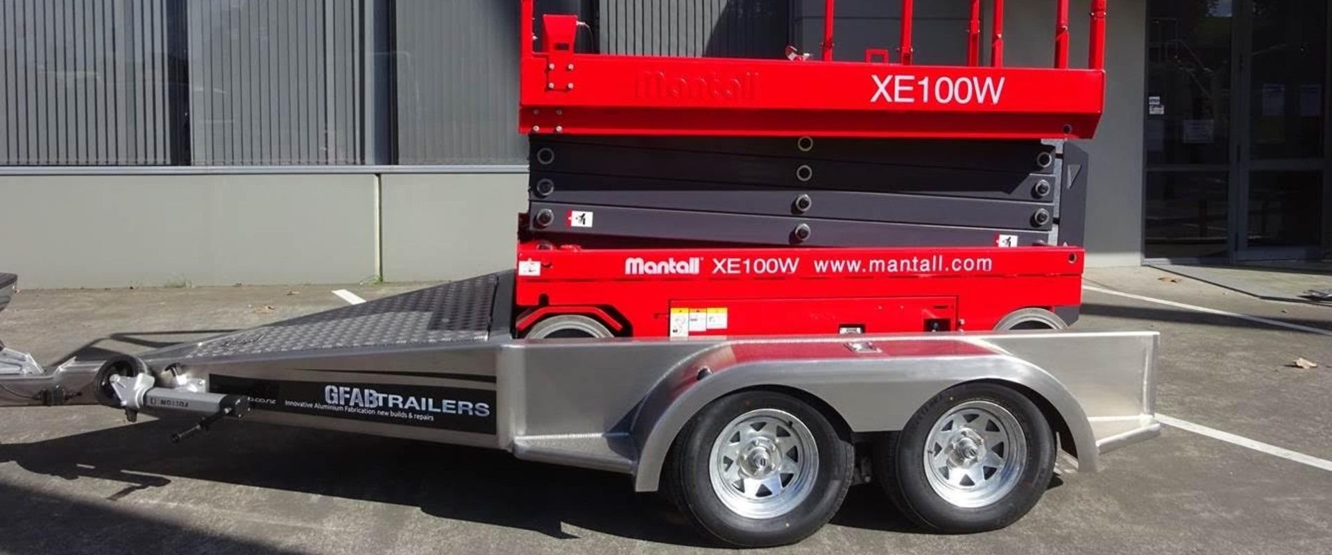 GFAB Trailers - 2500x1770 Alloy Scissor Lift Trailer - 3500 GVM - Mantall XE100W